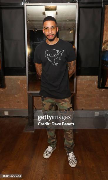 Troy attends Thomas Webb's debut art exhibition, STRANGERS on July 18, 2018 in London, England.