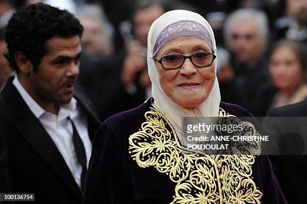 Actress Chafia Boudraa arrives for the screening of "Hors La Loi" presented in competition at the 63rd Cannes Film Festival on May 21, 2010 in...