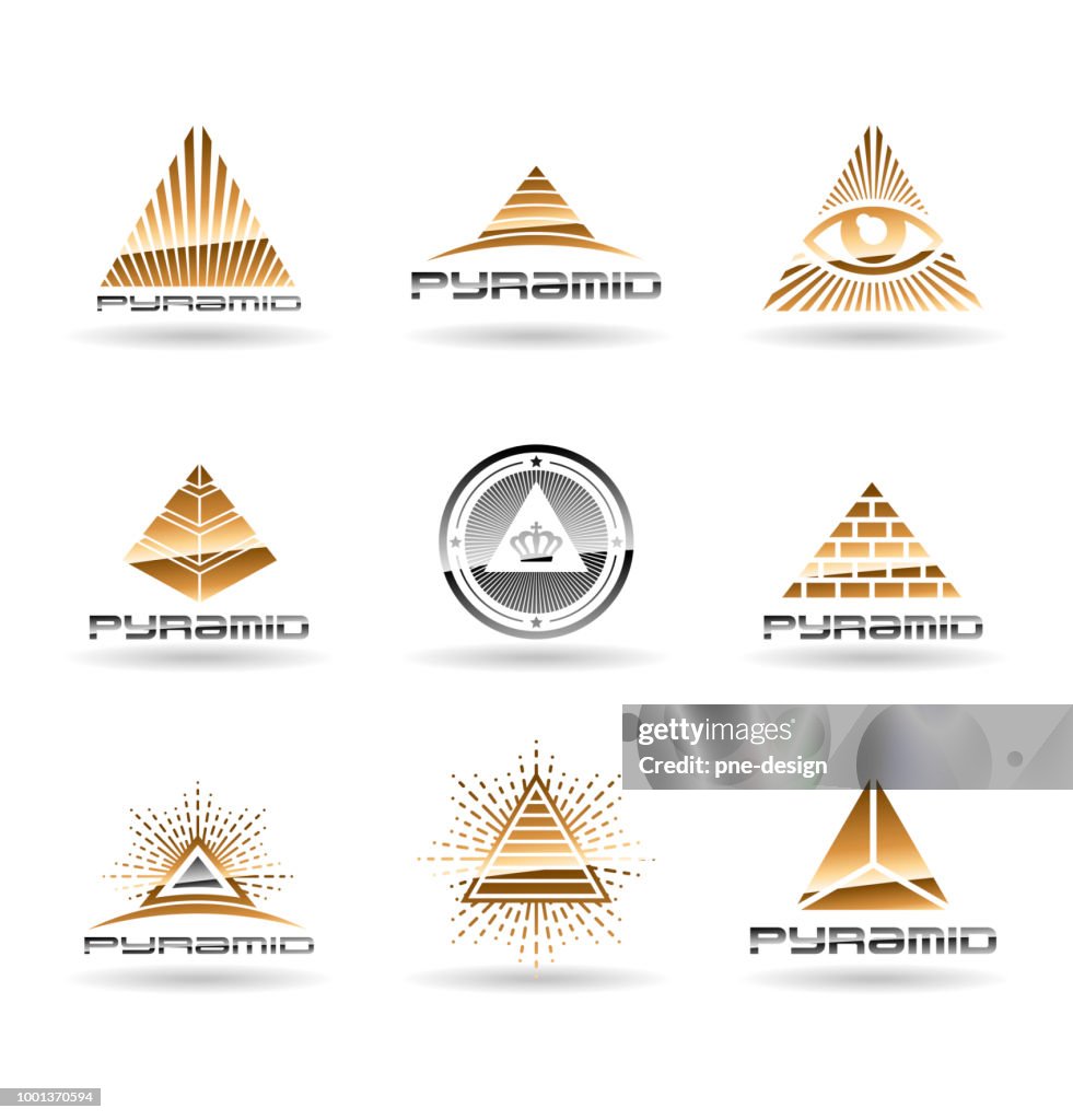 Pyramid Design Elements High-Res Vector Graphic - Getty Images