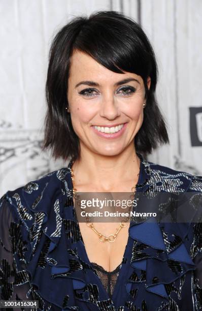 Actress Constance Zimmer visits Build Series to discuss 'UnREAL' at Build Studio on July 18, 2018 in New York City.