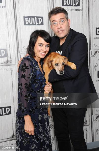 Actors Constance Zimmer and Craig Bierko with dog Boo visit Build Series to discuss 'UnREAL' at Build Studio on July 18, 2018 in New York City.