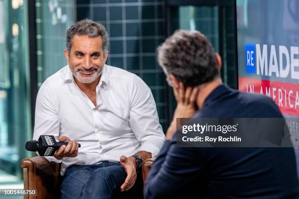 Comedian Bassem Youssef discusses his Joe's Pub Residency & "ReMade In America" podcast "Blindspotting" at Build Studio on July 18, 2018 in New York...