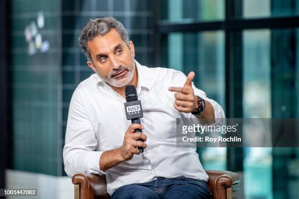 Comedian Bassem Youssef discusses his Joe's Pub Residency & "ReMade In America" podcast "Blindspotting" at Build Studio on July 18, 2018 in New York...