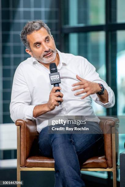 Comedian Bassem Youssef discusses his Joe's Pub Residency & "ReMade In America" podcast "Blindspotting" at Build Studio on July 18, 2018 in New York...