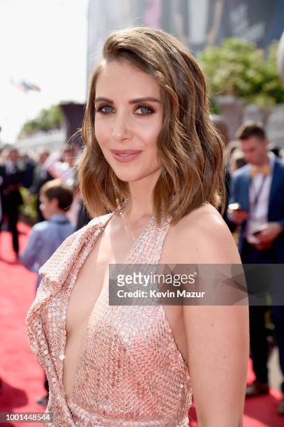 Actress Alison Brie attends the The 2018 ESPYS at Microsoft Theater on July 18, 2018 in Los Angeles, California.