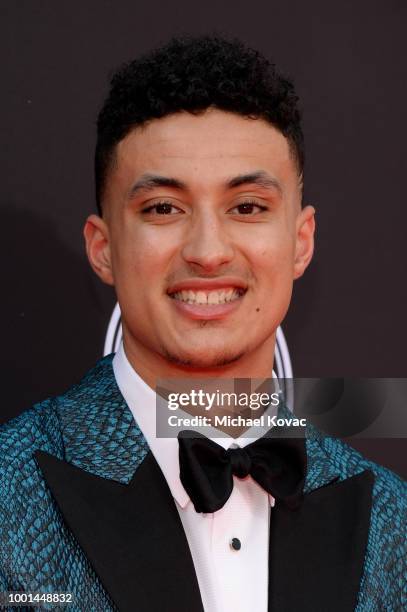 Player Kyle Kuzma attends the 2018 ESPY Awards Red Carpet Show Live! Celebrates With Moet & Chandon at Microsoft Theater on July 18, 2018 in Los...