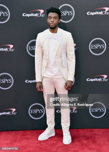 Actor Chadwick Boseman attends The 2018 ESPYS at Microsoft Theater on July 18, 2018 in Los Angeles, California.