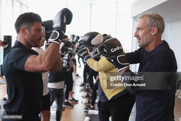 Sam Wood conducts a boxing class at Paramount Recreation Club on July 19, 2018 in Sydney, Australia.