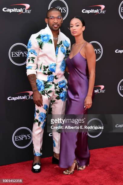 Player Orlando Scandrick and actor Draya Michele attend The 2018 ESPYS at Microsoft Theater on July 18, 2018 in Los Angeles, California.