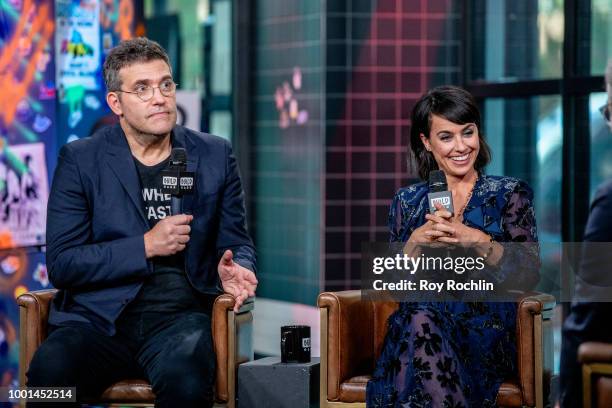 Constance Zimmer and Craig Bierko discuss "UnREAL" with the Build series at Build Studio on July 18, 2018 in New York City.