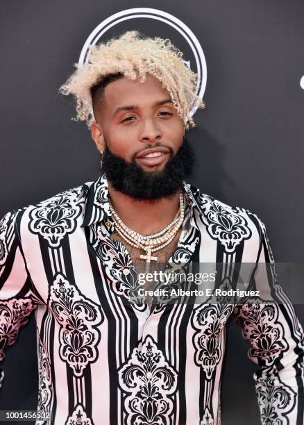 Football player Odell Beckham Jr. Attends The 2018 ESPYS at Microsoft Theater on July 18, 2018 in Los Angeles, California.