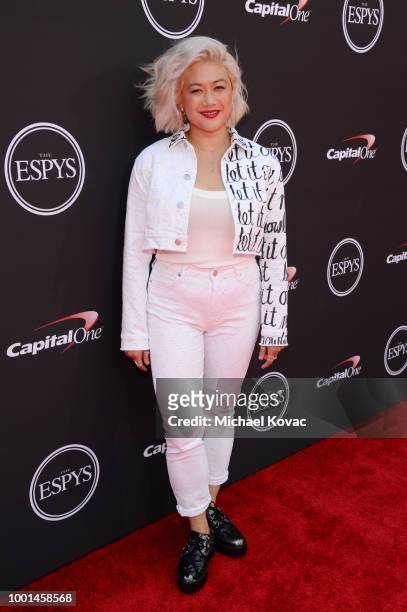 Music artist MILCK attends the 2018 ESPY Awards Red Carpet Show Live! Celebrates With Moet & Chandon at Microsoft Theater on July 18, 2018 in Los...