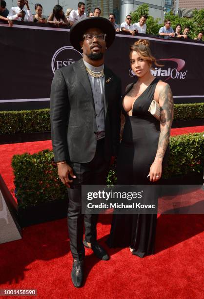 Von Miller attends the 2018 ESPY Awards Red Carpet Show Live! Celebrates With Moet & Chandon at Microsoft Theater on July 18, 2018 in Los Angeles,...