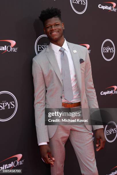 Basketball player Mo Bamba attends the 2018 ESPY Awards Red Carpet Show Live! Celebrates With Moet & Chandon at Microsoft Theater on July 18, 2018 in...