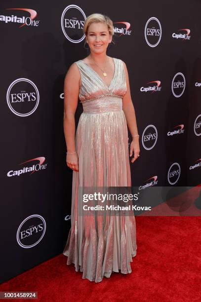 Tennis player CoCo Vandeweghe attends the 2018 ESPY Awards Red Carpet Show Live! Celebrates With Moet & Chandon at Microsoft Theater on July 18, 2018...