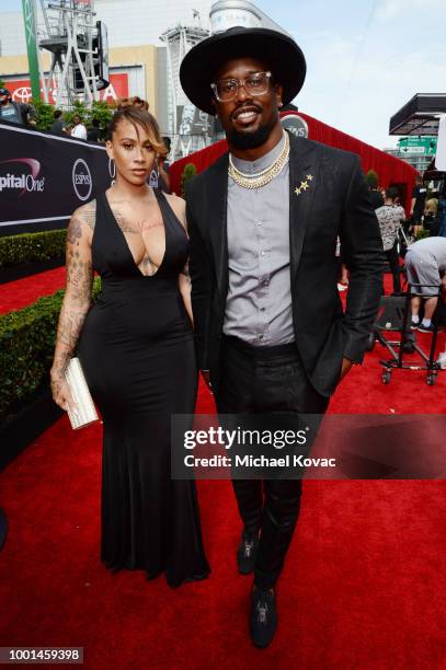 Football player Von Miller attends the 2018 ESPY Awards Red Carpet Show Live! Celebrates With Moet & Chandon at Microsoft Theater on July 18, 2018 in...