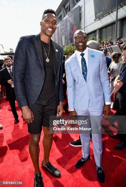 Player Dwight Howard and former NFL player Terrell Owens attends the The 2018 ESPYS at Microsoft Theater on July 18, 2018 in Los Angeles, California.