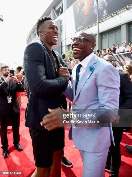 Player Dwight Howard and former NFL player Terrell Owens attends the The 2018 ESPYS at Microsoft Theater on July 18, 2018 in Los Angeles, California.