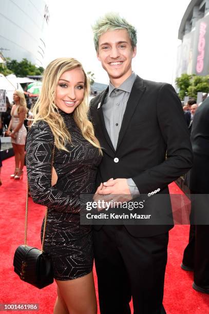 Jessica Goch and Internet personality Ninja attend the The 2018 ESPYS at Microsoft Theater on July 18, 2018 in Los Angeles, California.