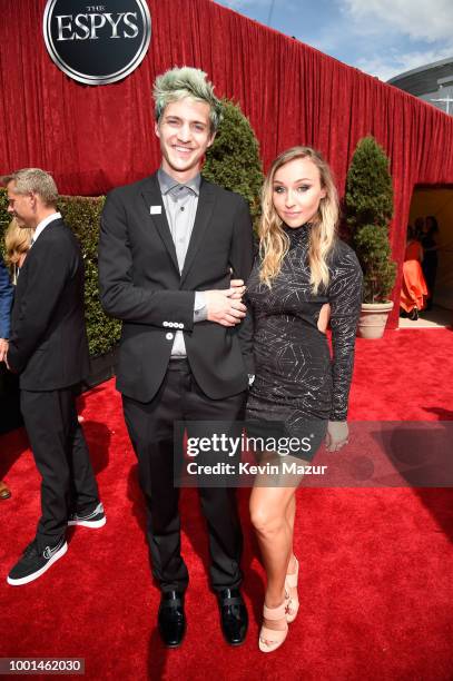 Internet personality Ninja and Jessica Goch attend the The 2018 ESPYS at Microsoft Theater on July 18, 2018 in Los Angeles, California.