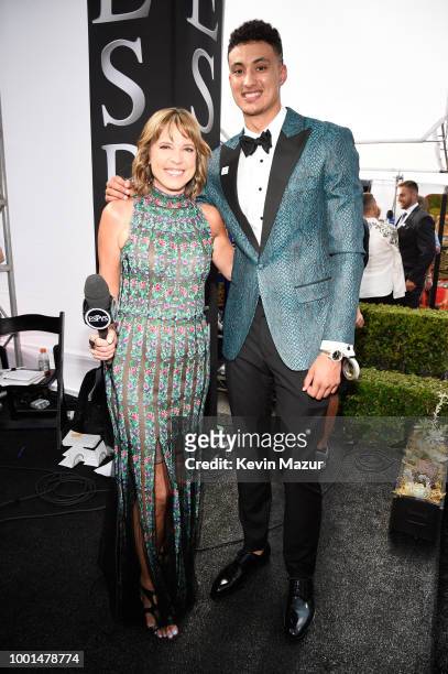 Sportscaster Hannah Storm and NBA player Kyle Kuzma attend the The 2018 ESPYS at Microsoft Theater on July 18, 2018 in Los Angeles, California.