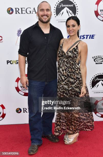 Erik Aude and Erin O'Brien attend the 8th Annual Variety Children's Charity of SoCal Texas Hold 'Em Poker Tournament at Paramount Studios on July 18,...