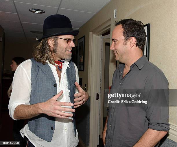 Big Kenny of Big & Rich and Dave Matthews backstage during the Music Saves Mountains benefit concert at the Ryman Auditorium on May 19, 2010 in...