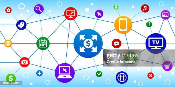 money circulation internet communication technology triangular node pattern background - phone wireframe stock illustrations