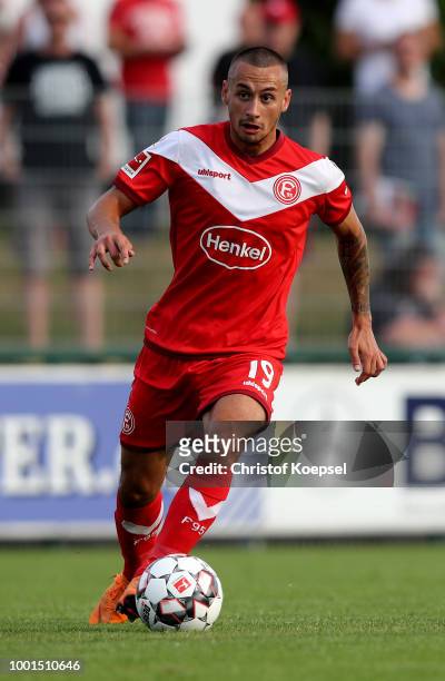 Davor Lovren of Duesseldorf runs with the ball during the Pre Season Friendly match between FC Wegberg-Beeck and Fortuna Duesseldorf at Waldstadion...