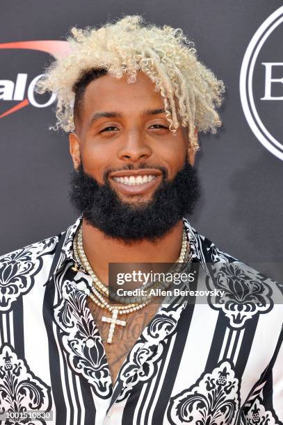 Football player Odell Beckham Jr. Attends The 2018 ESPYS at Microsoft Theater on July 18, 2018 in Los Angeles, California.