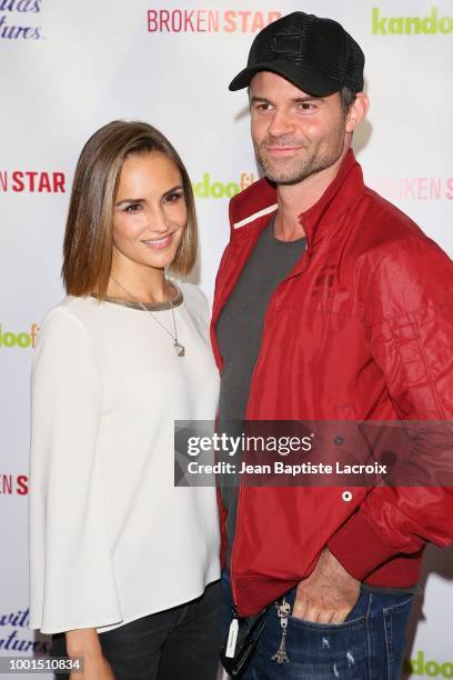 Rachael Leigh Cook and Daniel Gillies attend the premiere of Gravitas Ventures' "Broken Star" on July 18, 2018 in Los Angeles, California.