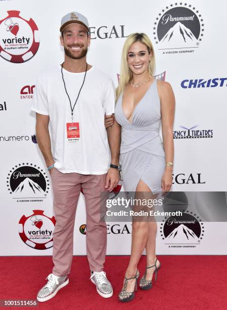 Ed Moses and Lauren Compton attend the 8th Annual Variety Children's Charity of SoCal Texas Hold 'Em Poker Tournament at Paramount Studios on July...