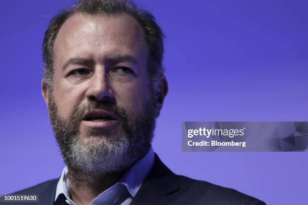 Daniel Ammann, president of General Motors Co., speaks at the SoftBank World 2018 event in Tokyo, Japan, on Thursday, July 19, 2018. SoftBank Group...