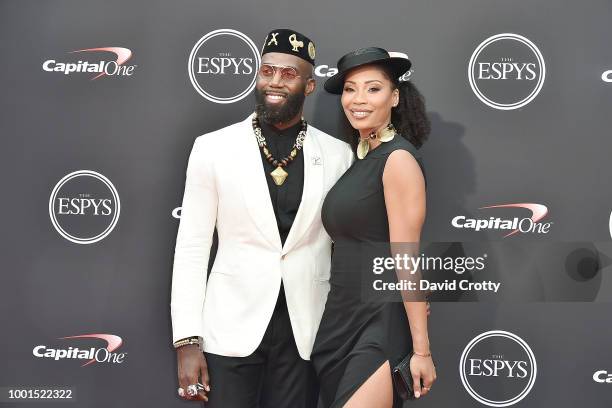 Malcolm Jenkins and Morrisa Jenkins attend The 2018 ESPYS at Microsoft Theater on July 18, 2018 in Los Angeles, California.