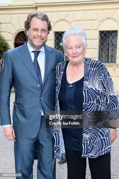 Carl Alban von Schoenburg-Glauchau and Antonia von Thurn und Taxis during the Brian Ferry concert at Thurn & Taxis Castle Festival 2018 on July 18,...