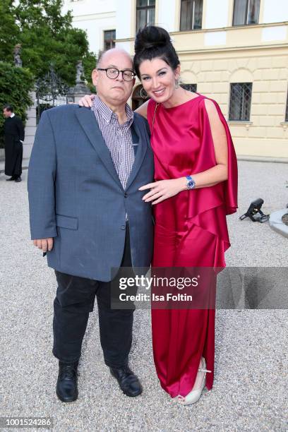 Reinhard Soell and his partner Swetlana Panfilow during the Brian Ferry concert at Thurn & Taxis Castle Festival 2018 on July 18, 2018 in Regensburg,...