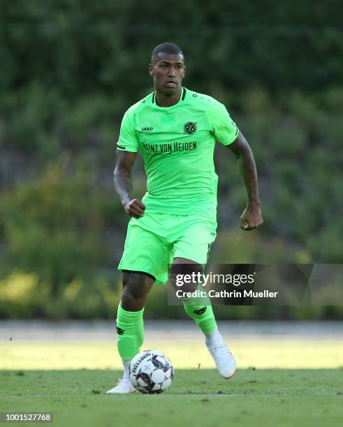 Walace of Hannover in action during the pre-season friendly match between Hannover 96 and FSV Wacker 90 Nordhausen at Hannover Akademie on July 18,...