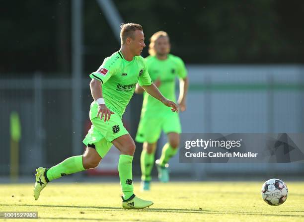 Uffe Bech of Hannover in action during the pre-season friendly match between Hannover 96 and FSV Wacker 90 Nordhausen at Hannover Akademie on July...