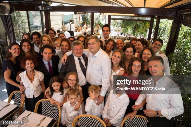 After the ceremony Simone and Antoine Veil at the Pantheon, the Veil Family with Jean Veil, Pierre-Francois Veil and the friend Marceline...