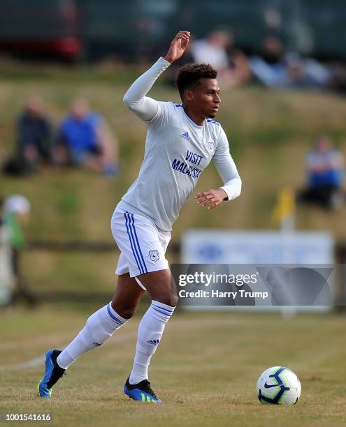 Josh Murphy of Crdiff City during the Pre-Season Friendly match between Bodmin Town and Cardiff City at Priory Park on July 18, 2018 in Bodmin,...