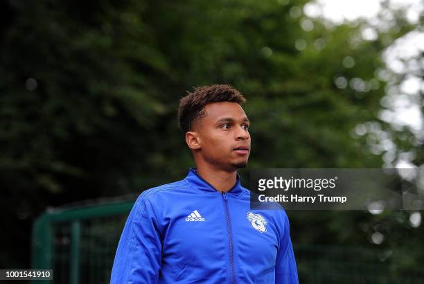 Josh Muprhy of Cardiff City during the Pre-Season Friendly match between Bodmin Town and Cardiff City at Priory Park on July 18, 2018 in Bodmin,...