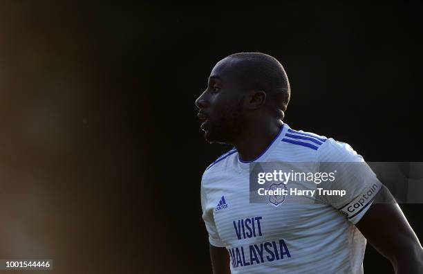 Sol Bamba of Cardiff City during the Pre-Season Friendly match between Bodmin Town and Cardiff City at Priory Park on July 18, 2018 in Bodmin,...