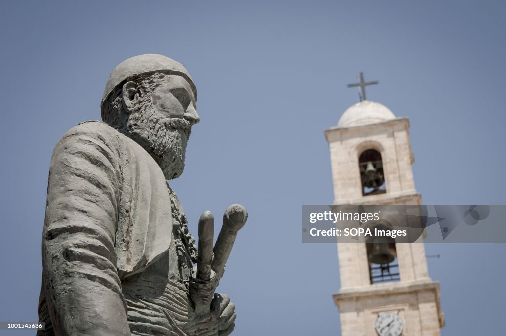 The statue of chieftain and freedom fighter Anagnostis...