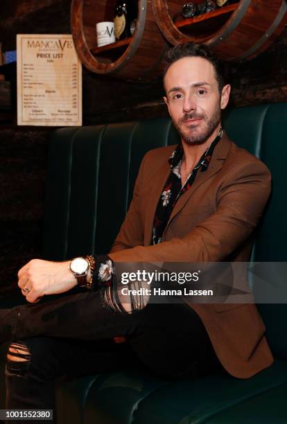 Donny Galella poses at the ManCave Barbershop Chatswood Chase Launch on July 19, 2018 in Sydney, Australia.
