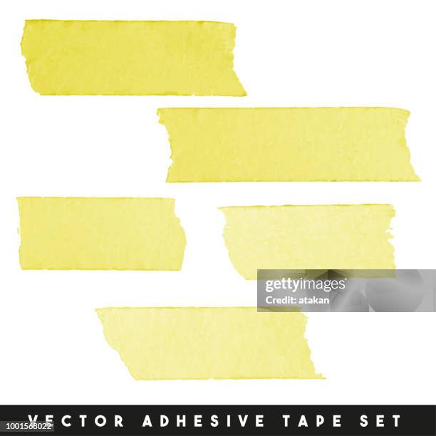 klebeband-vektor-set - adhesive tape stock-grafiken, -clipart, -cartoons und -symbole