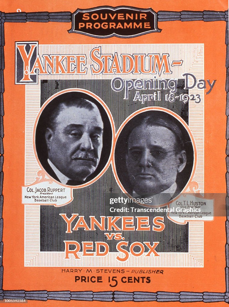 Yankees Opening Day Program 1923