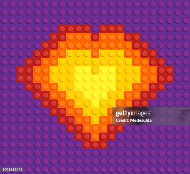 heart shape plastic block plastic toy block - plastic model kit stock illustrations
