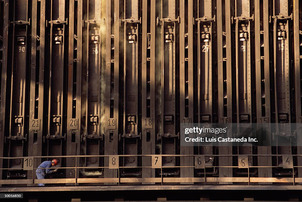 COKE FURNACE AT ENSIDESA METALWORKS IN SPAIN