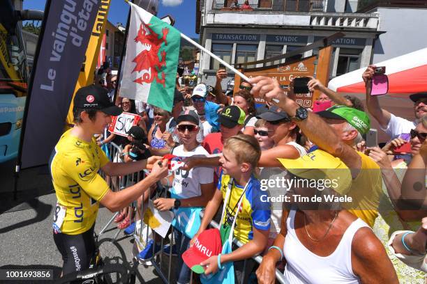 Start / Geraint Thomas of Great Britain and Team Sky Yellow Leader Jersey / Fans / Public / Children / during the 105th Tour de France 2018, Stage 12...