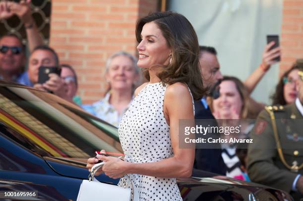 Queen Letizia of Spain visits the city of Bailen in occasion of the 210th anniversary of the Bailen Battle on July 19 in Bailen, Spain.